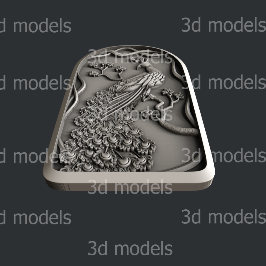 3d STL models for CNC router or 3dprinter Peacock M11